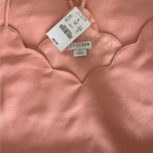 J. Crew Blush Scalloped Blouse